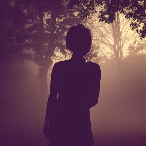 Spooky Woman Alone at Dawn: Professional Photography