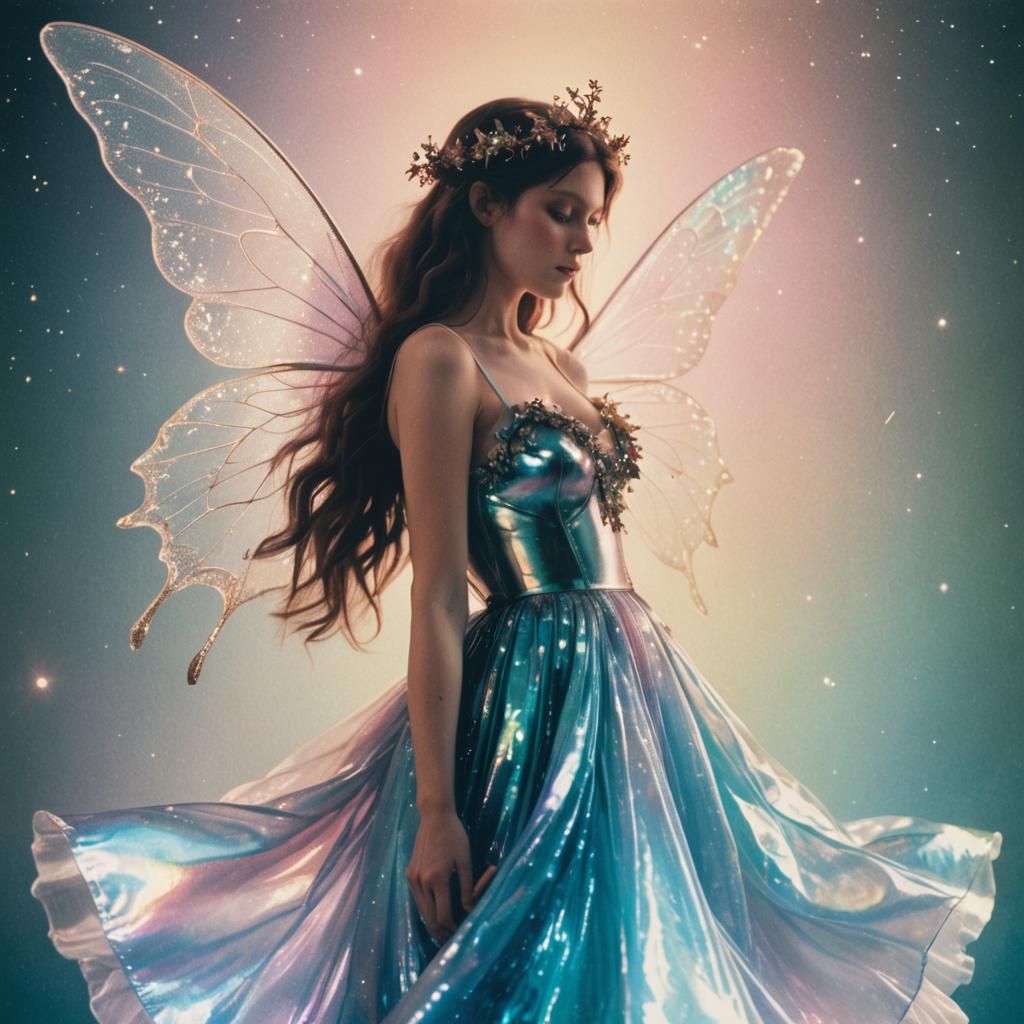 Fairy in Iridescent Dress Polaroid
