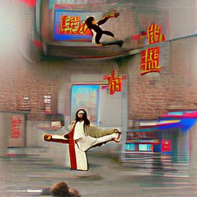 Jesus Christ Demonstrates Kung Fu