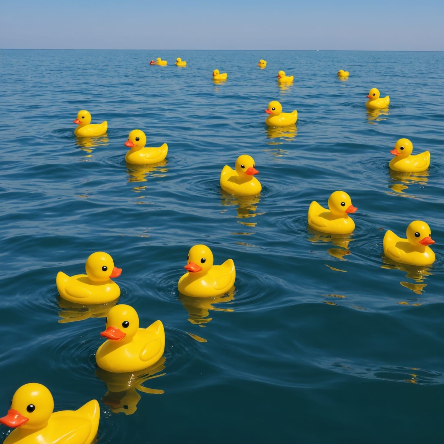 Quacking Rubber Duck Drifts in the Ocean Tides