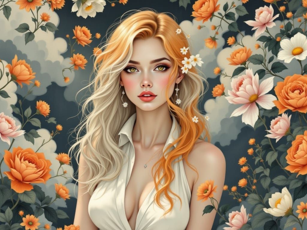 Ethereal Dreamscapes in Art Nouveau Style