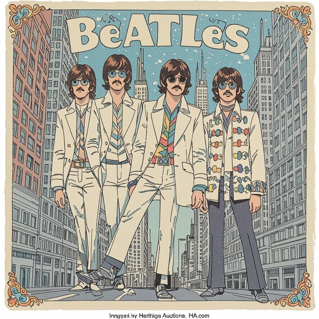 The Beatles Reimagined on a 70s City Street