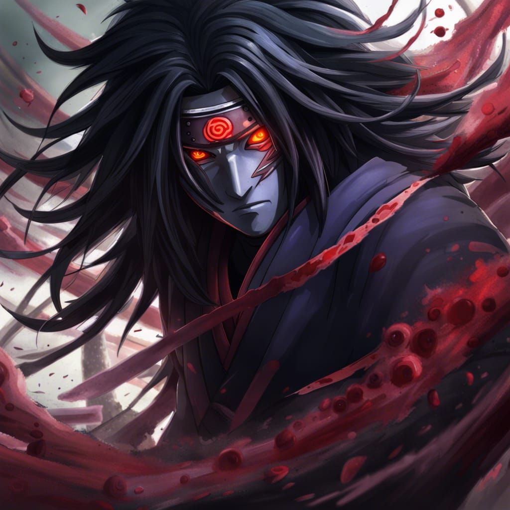 Uchiha Madara: Hyperrealistic Ninja War Portrait