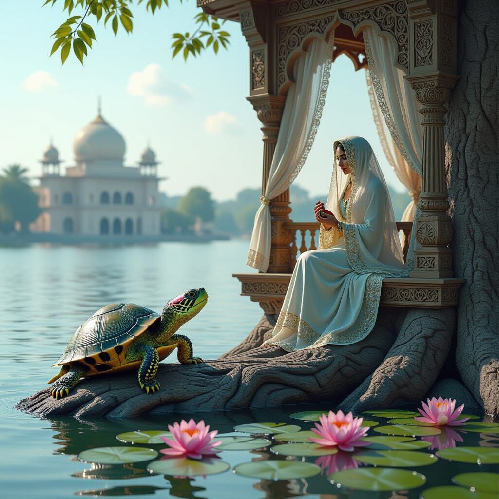Turtle Serenade on the Lake Palace