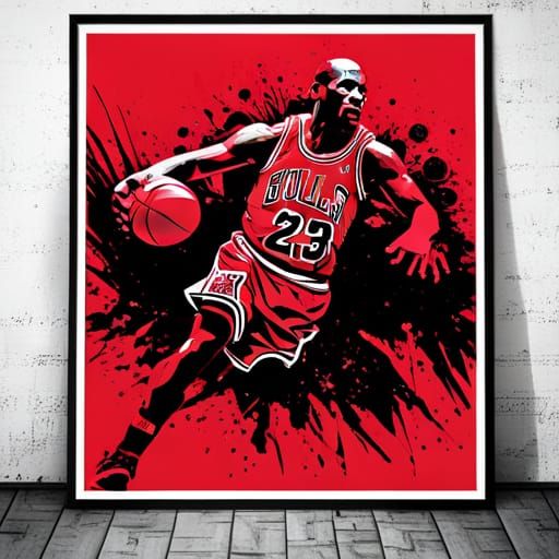 Striking Michael Jordan Tribute Poster