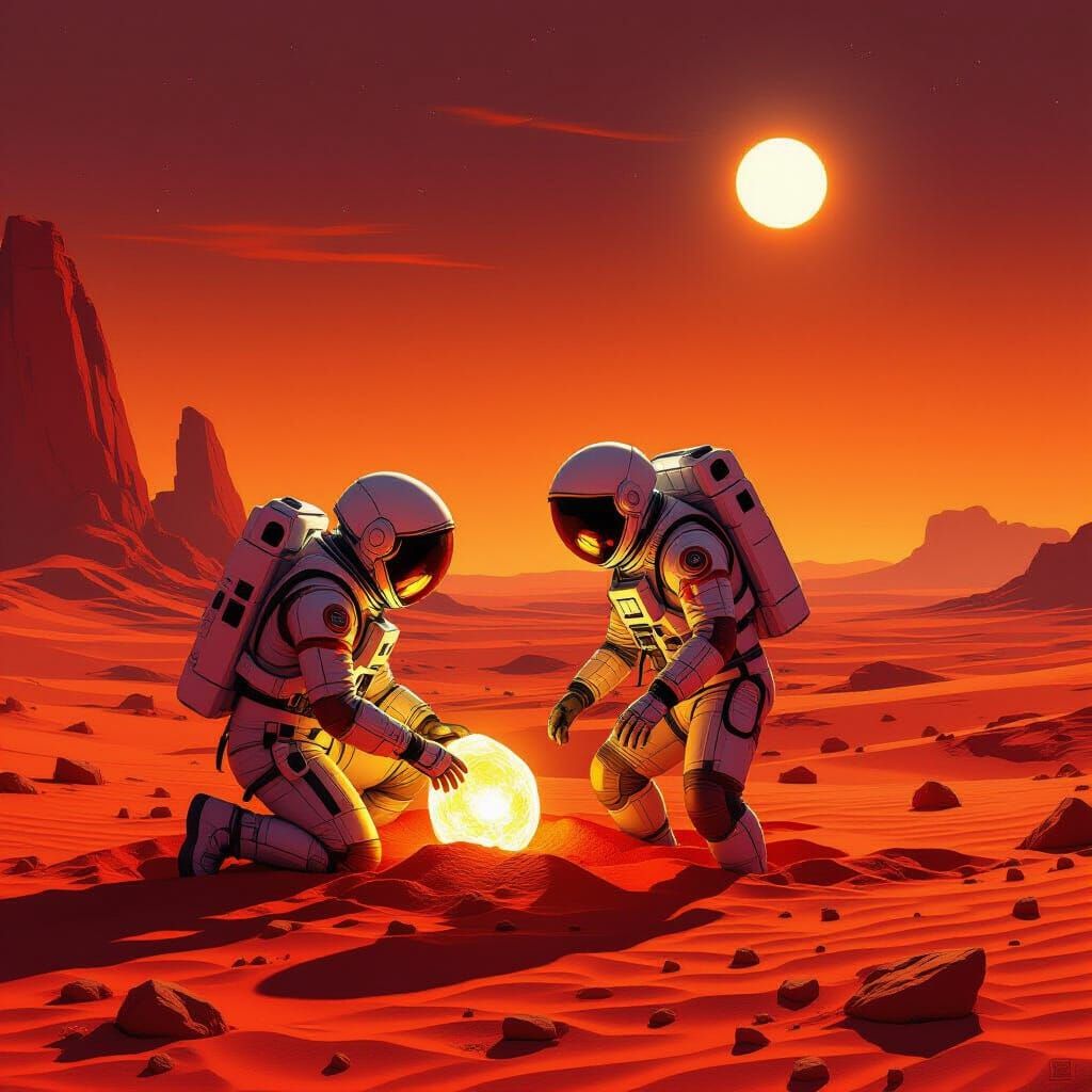 Astronaut Unearths Alien Artifact on Mars in Retro Sci-Fi St...