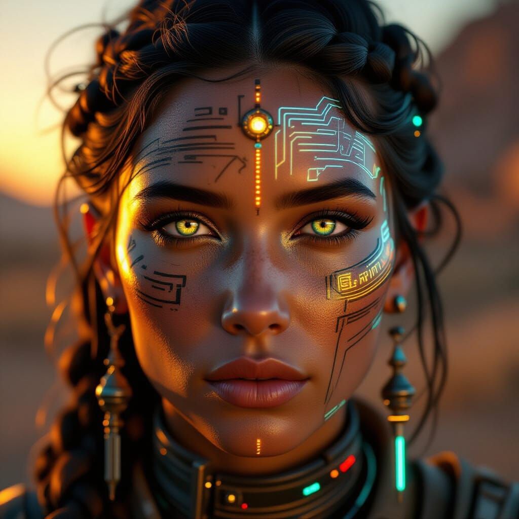 Humanity's Past & Future: Hyper Realistic 3D Portrait