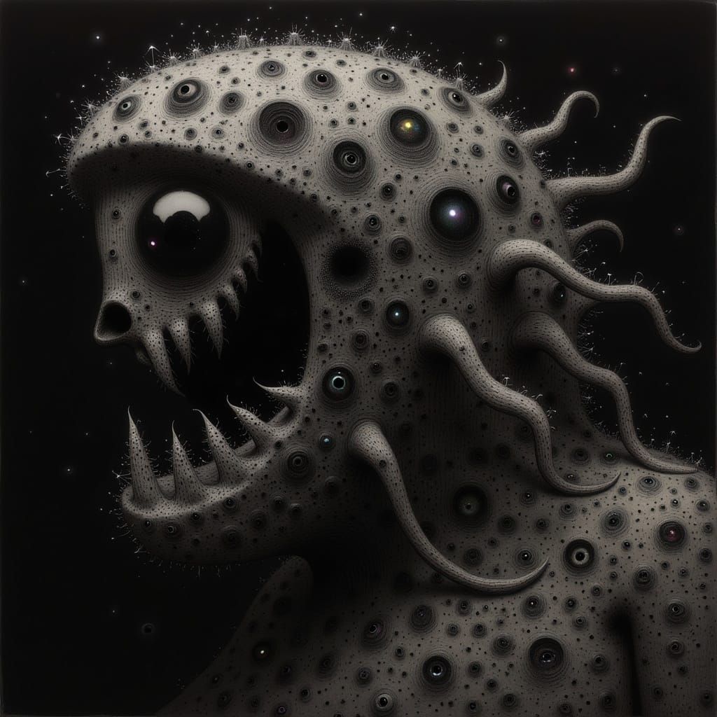 Monstrous Arachnid Demon Emerges from Dark Tapestry