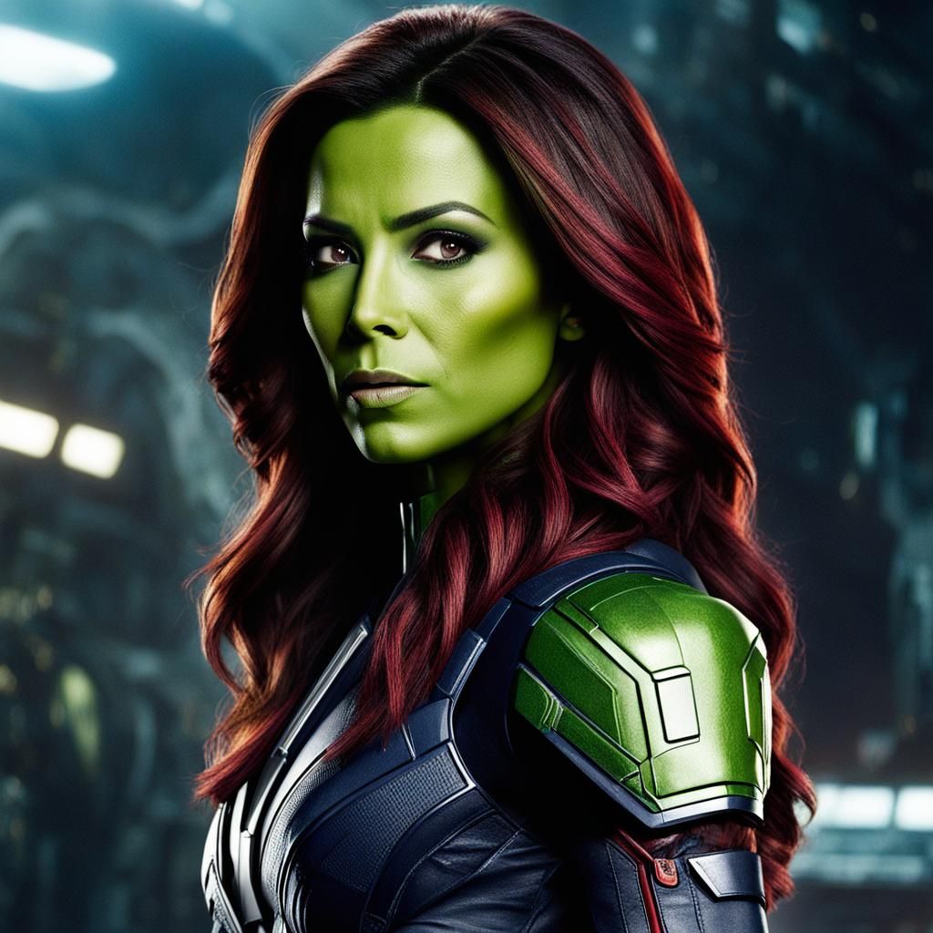 Eva Longoria as Gamora: A Realistic Portrait