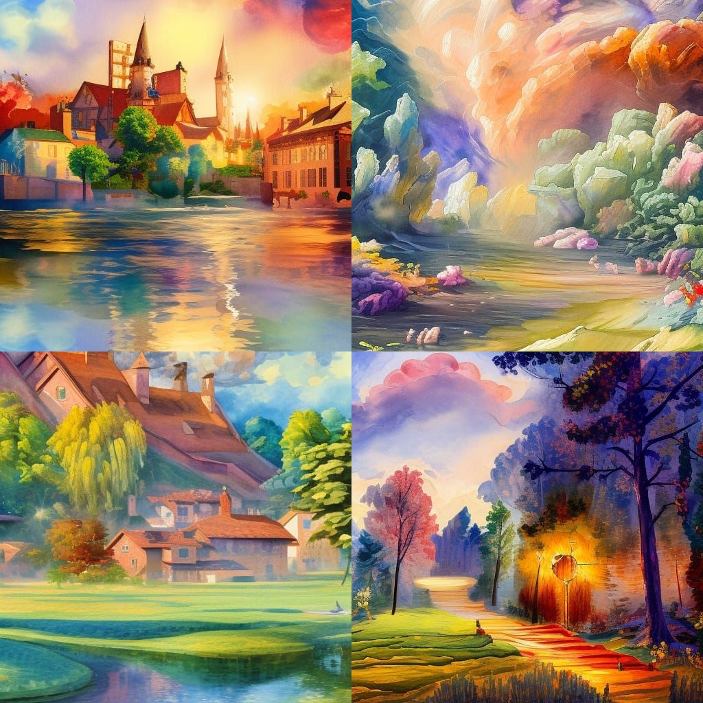 Gouache Home: An Impressionist Watercolor Painting