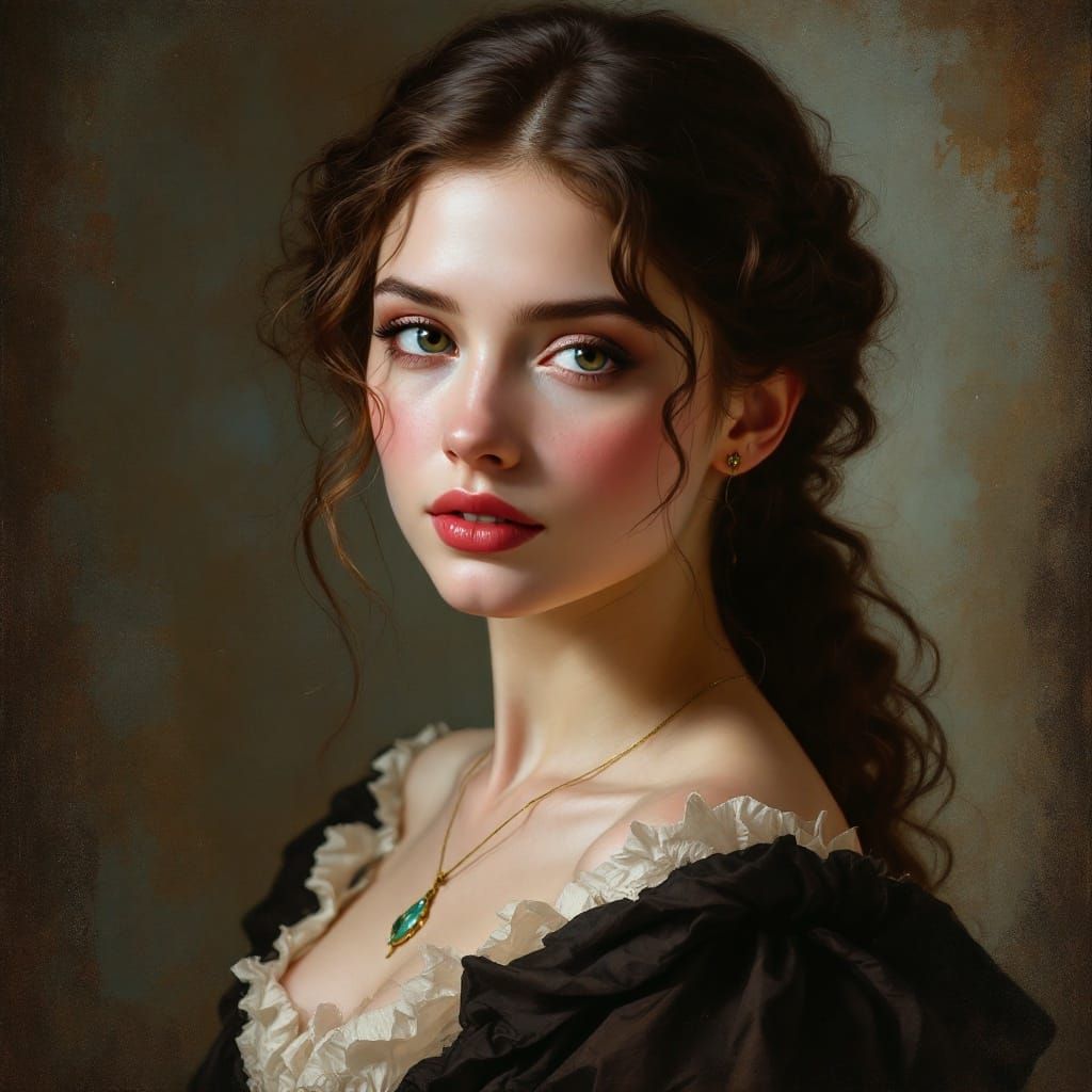 A Delicate Lady in Whimsical Style