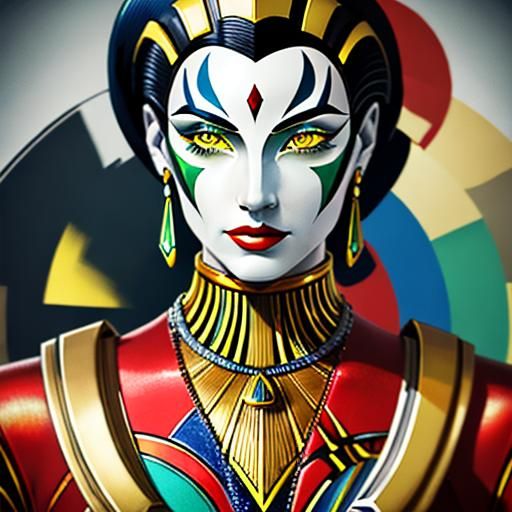 Vibrant Art Deco Design in High Resolution