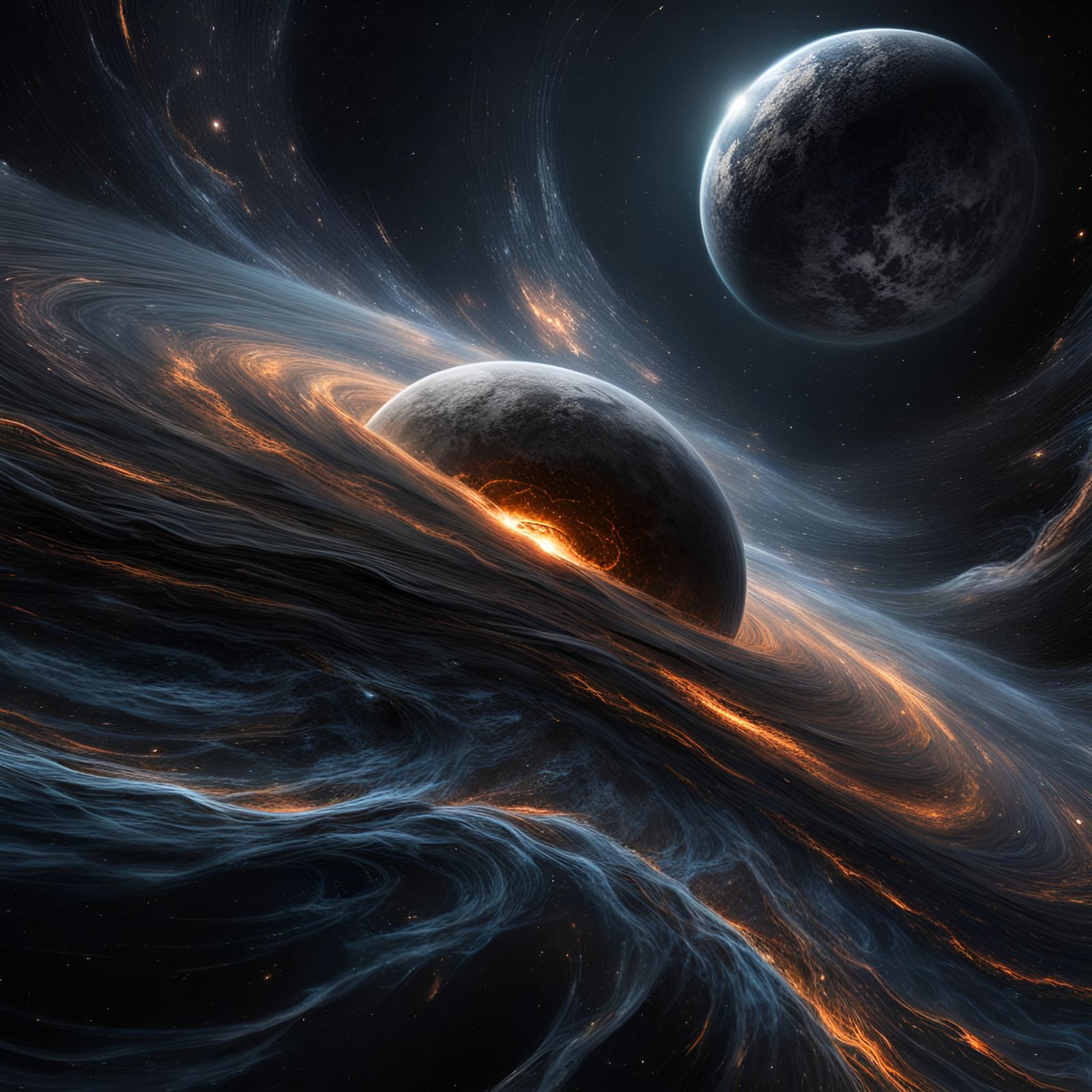 Chaotic Sound Waves Disrupting Space-Time Fabric