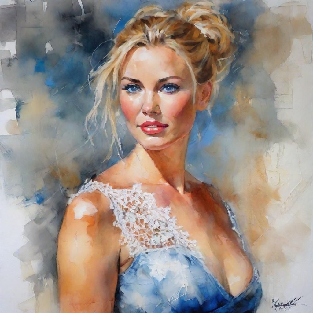 Vibrant Portrait of a Blonde Woman in Class