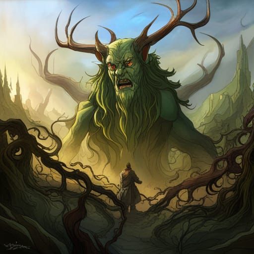 Colossal Demon Leshy in Nightmare Forest