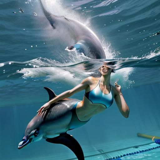 Dolphingirl has all the swimming abiltiy of a dolphin