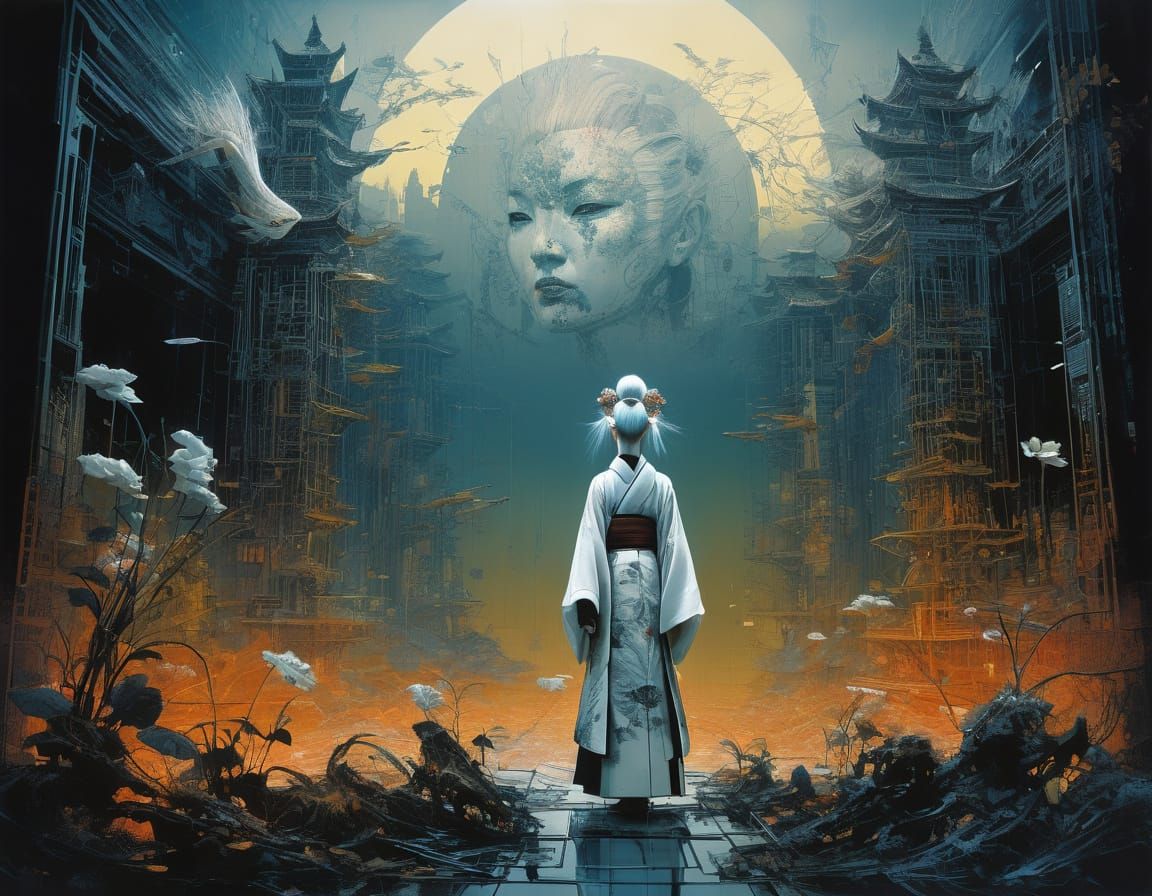 Otherworldly Fairy, Mixed Media Portrait