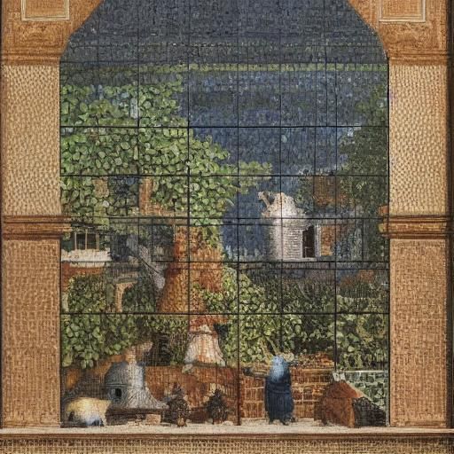 Pixelated Mouse in House: Pixel Art Still Life