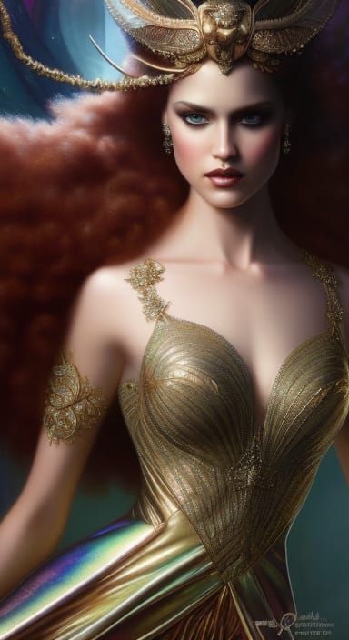 Morgan La Fay Portrait in Hyperrealistic Style