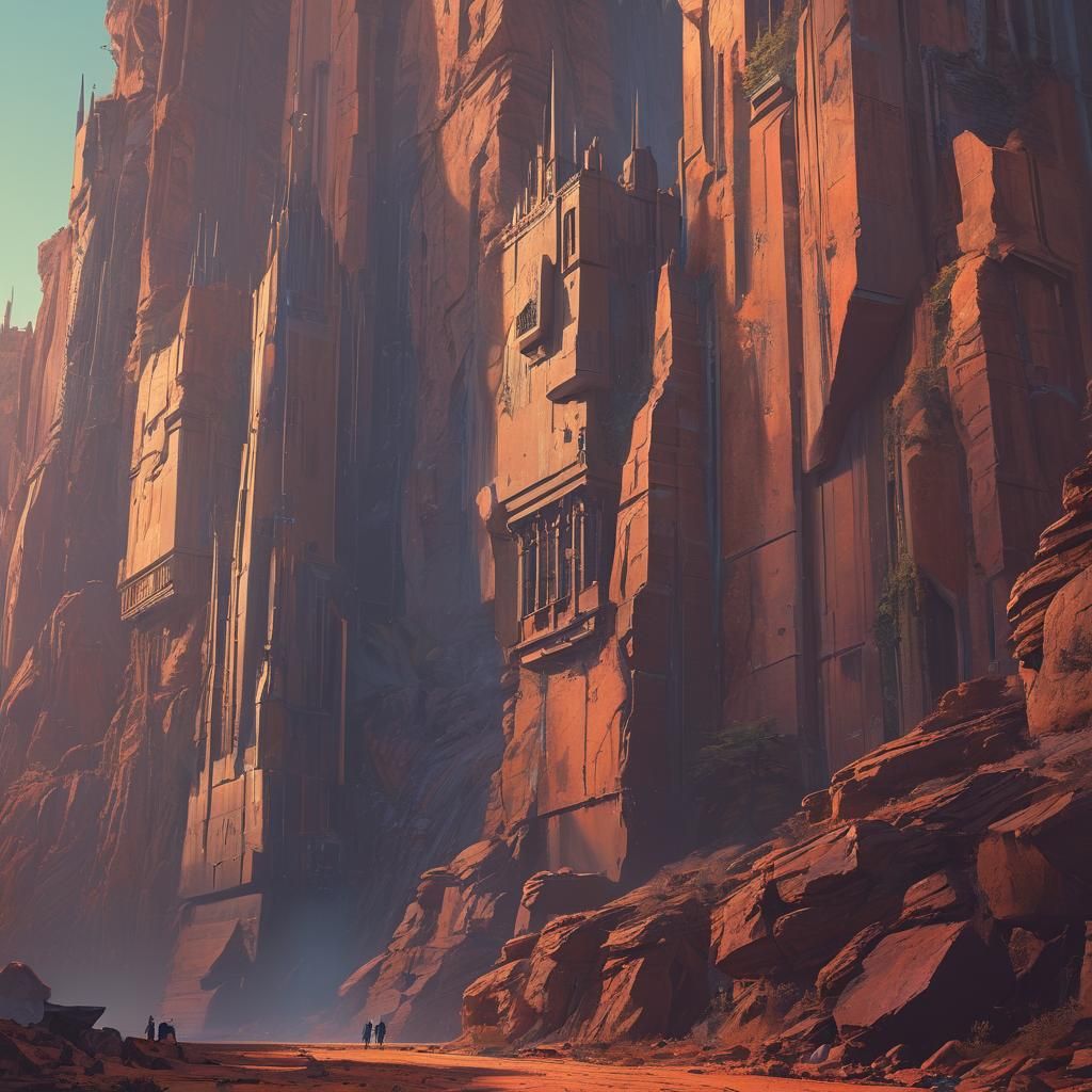 Truth and Lies Fortress: A Maximalist Digital Painting