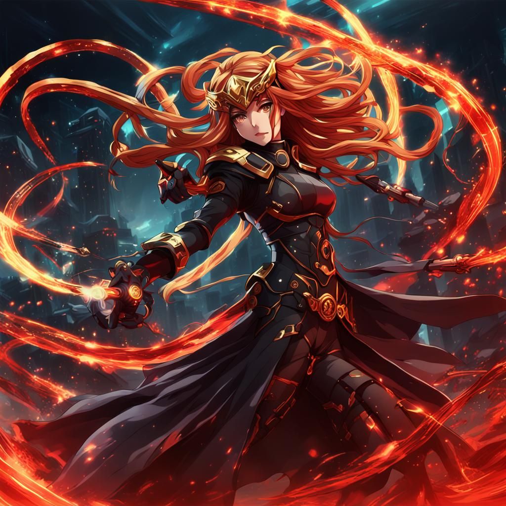 Medusa Gorgon vs Esdeath in Futuristic Anime Art