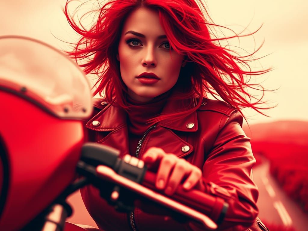 Vibrant Red World in Motion