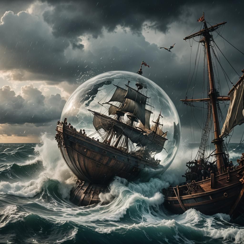 Megastorm in Crystal Ball Capsizes Ship