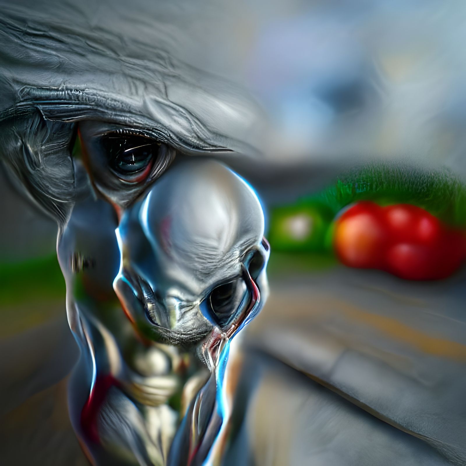 Hyperrealistic Grey Alien in 8K Resolution