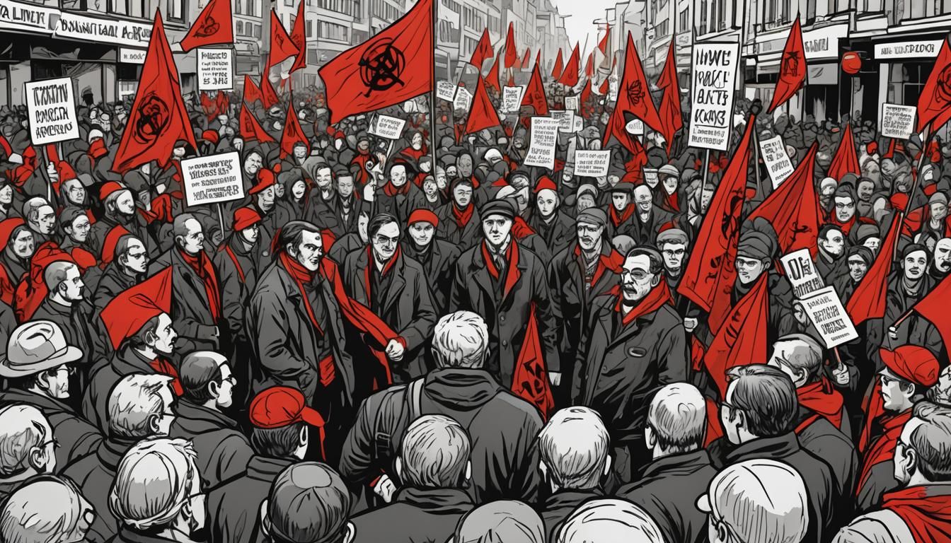 Union Leader at Strike, Comic Book Art