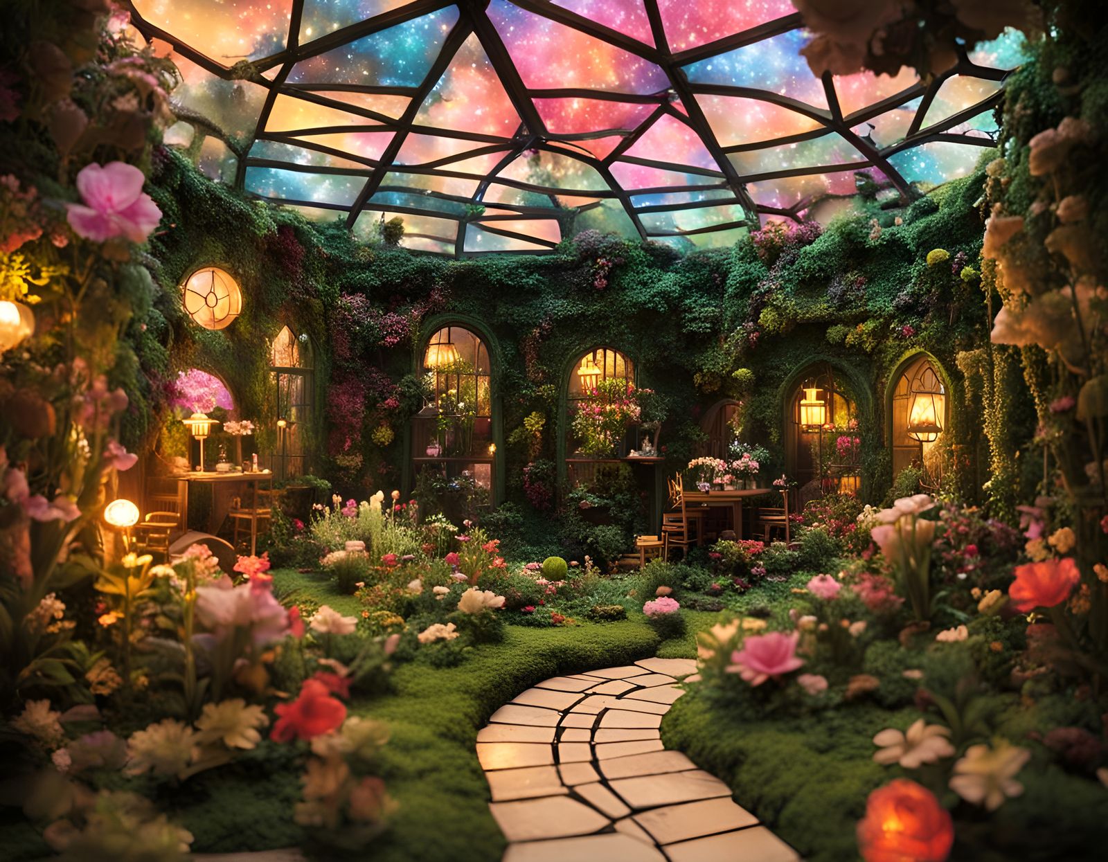 Secret Garden Diorama in Disco Style