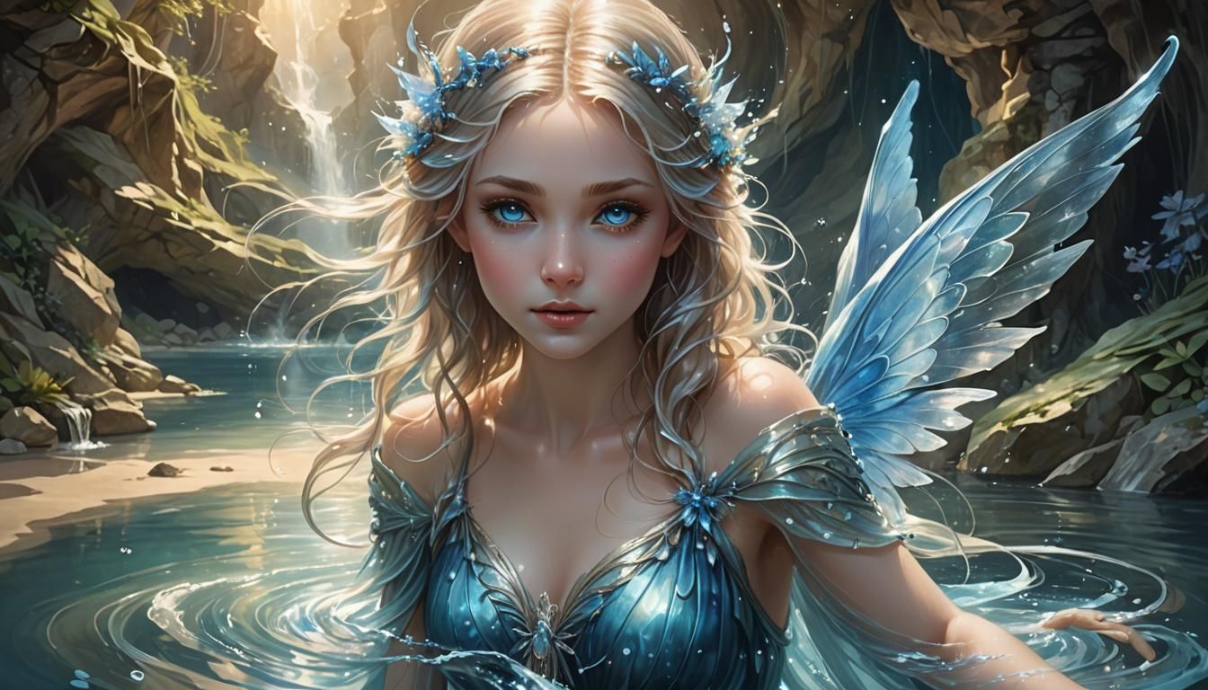 Ethereal Water Fairy Casting Water Spell