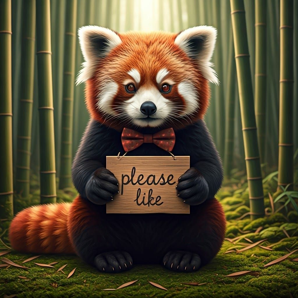 Red Panda Plea: A Cinematic Forest Scene