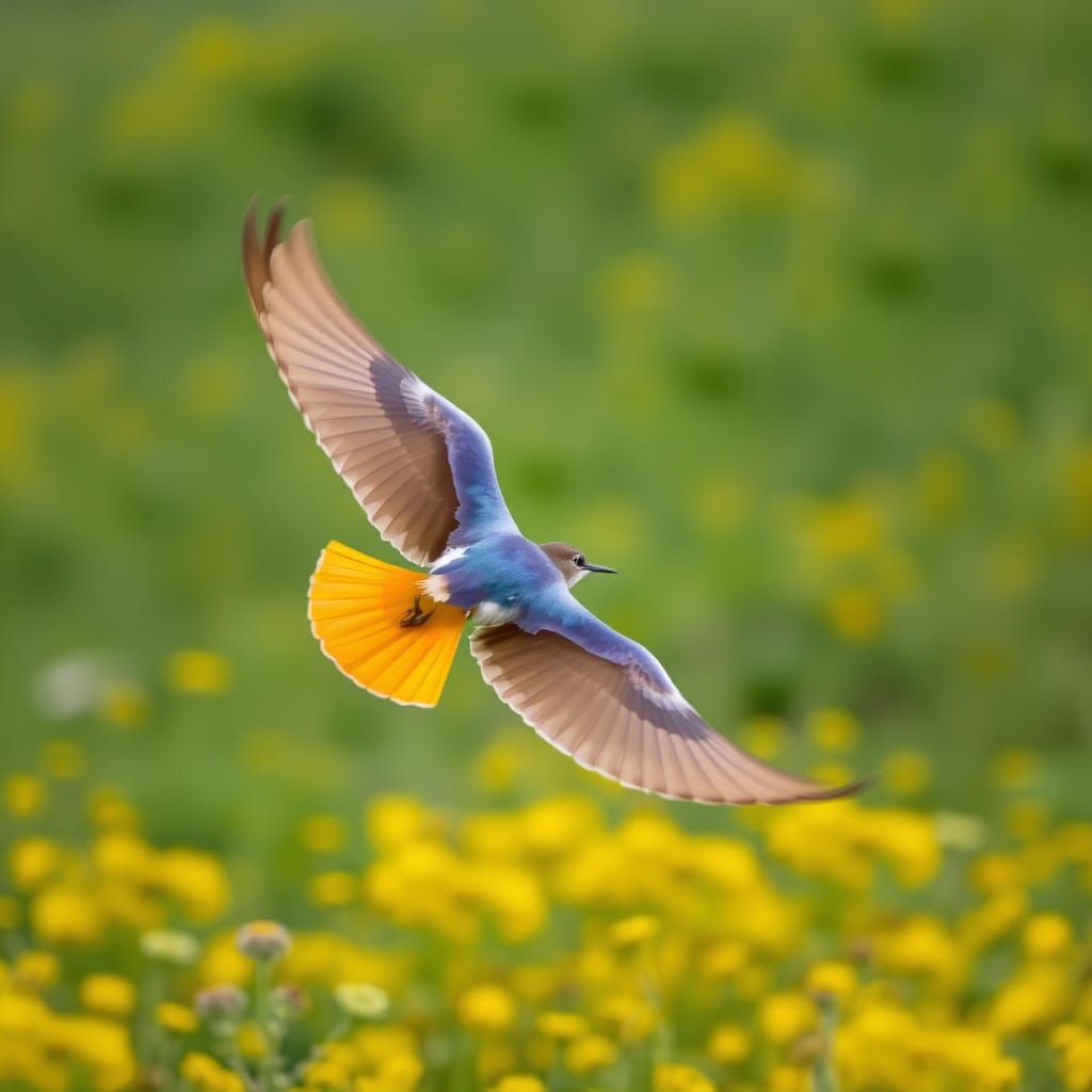 Bird in Flight: A Vibrant Ornithological Photograph