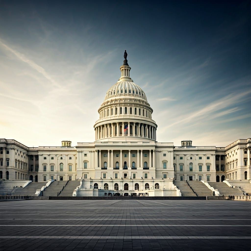 Majestic US Capitol Building in Hyperrealistic Detail
