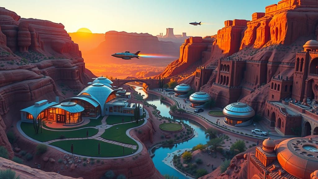 The Navajo Nation, in a futuristic community, nestled deep i...
