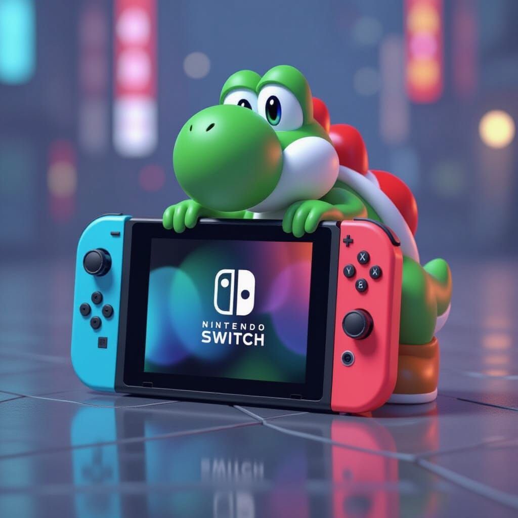 Nintendo Switch 2: Sleek Futuristic Console Design
