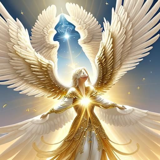 In realms of gold, where sunlight streams,
A soul ascends, a joyous dream.
On feathered wings, they rise so light,
Towar...