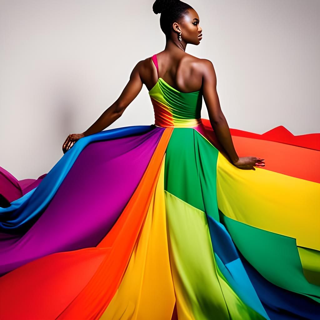 Billy Porter in Christian Siriano Rainbow Pride Ball Gown