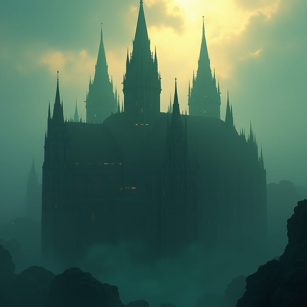 Majestic Gothic Cathedral Soaring Skyward