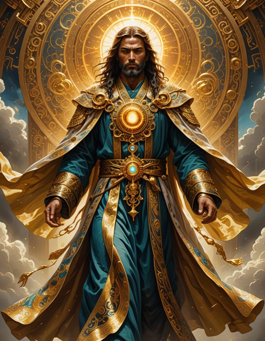 Biomechanical Vodyani in Flowing Robe Digital Art