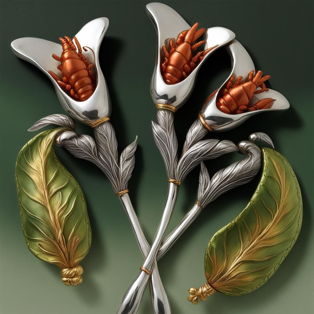 Lobster Claws and Silver Flowers in Tonalism