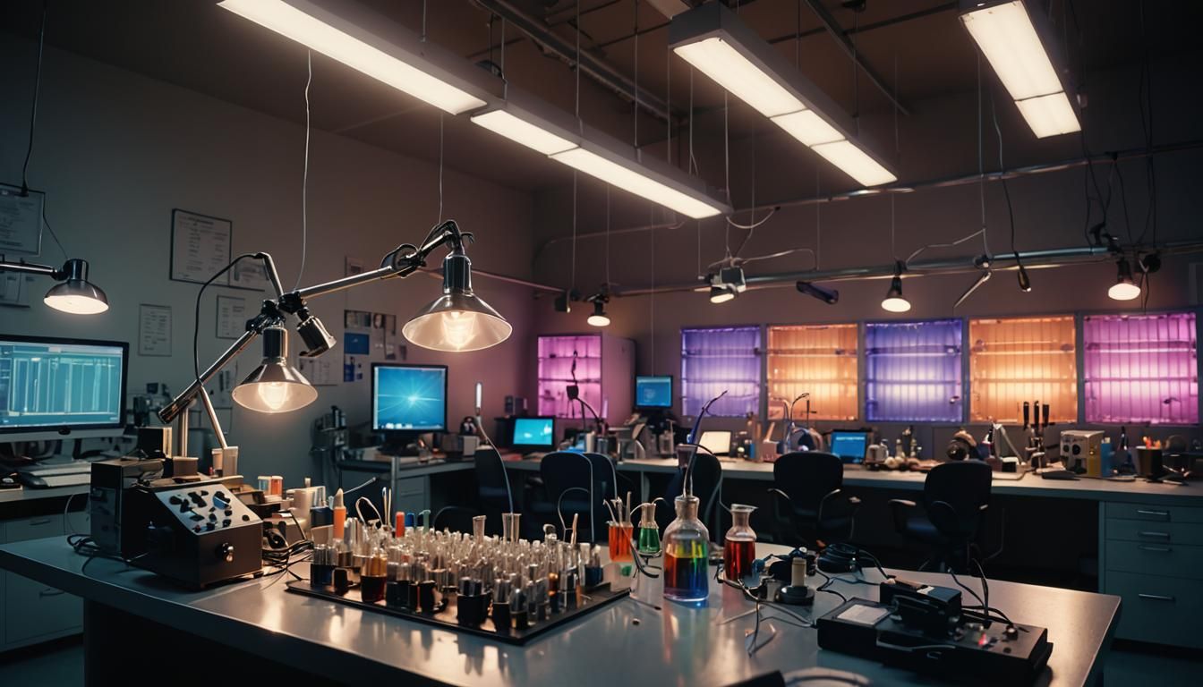 Spectroscopic Lab Lights with Rainbow Spectrum