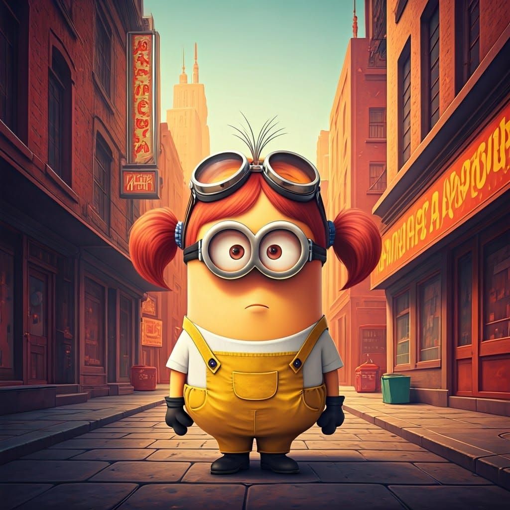 Minion Ladies in Looney Tunes Style