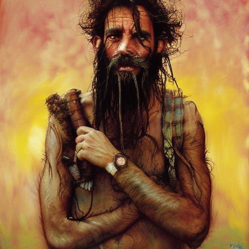 Hyperrealistic Portrait of the Hairiest Man