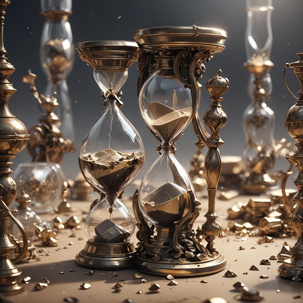 Hourglass: Detailed 3D Anime Art in 8k