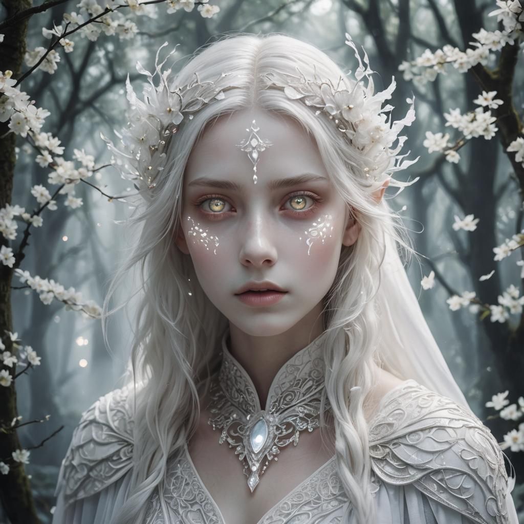 Ethereal Figure with Glowing Eyes