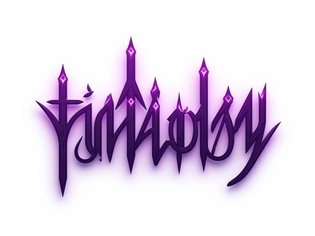 Fantasy Font with Gothic Edges and Magical Glow