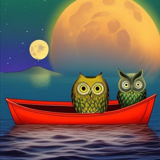 The Owl and the Pussycat Sail Under the Moon