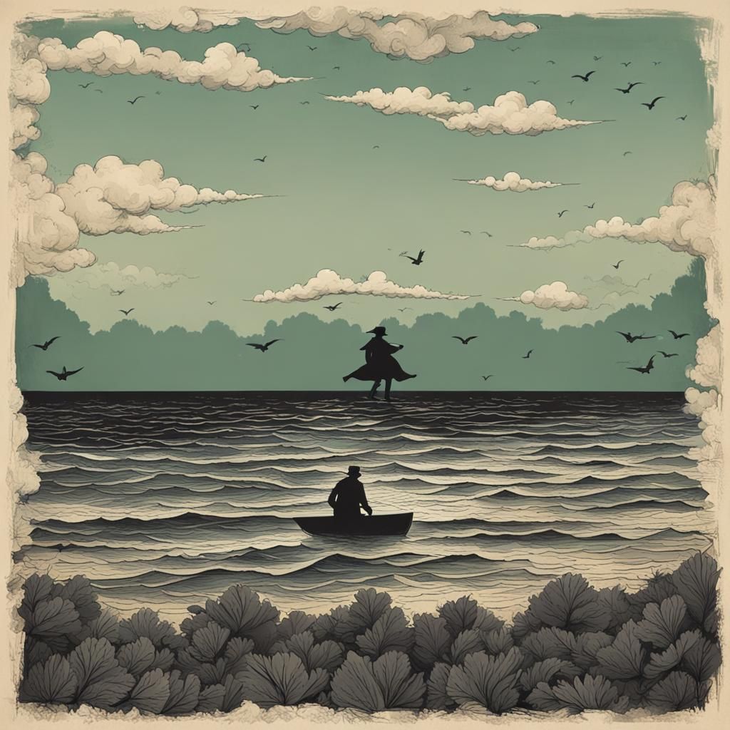 Surreal Convergence of Road, Sea, and Sky