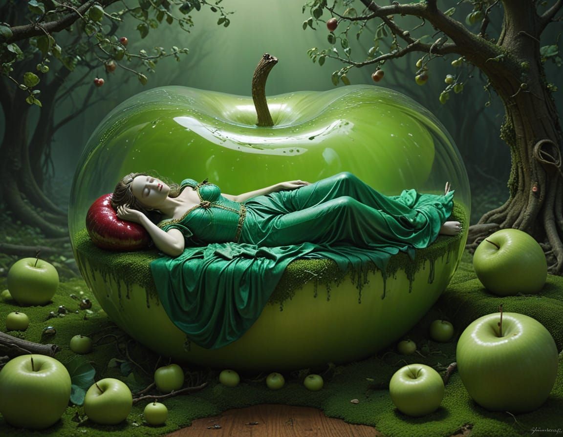Sleeping Beauty in a Poisoned Apple Dreamscape